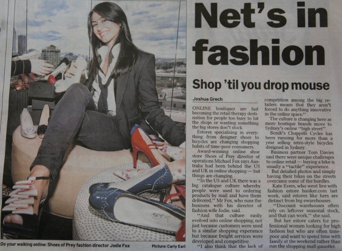 Custom shoes in The Daily Telegraph