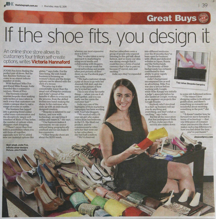 Custom shoes in The Daily Telegraph Great Buys