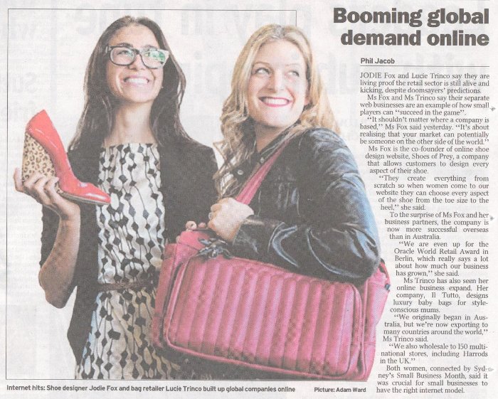 Custom shoes in The Daily Telegraph