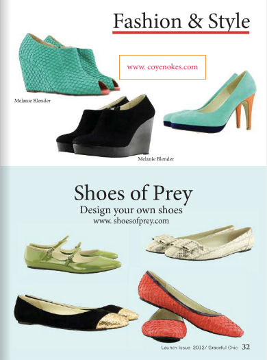Custom shoes in Graceful Chic Magazine