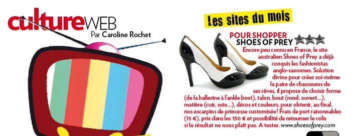 Custom shoes in Marie Claire France Magazine